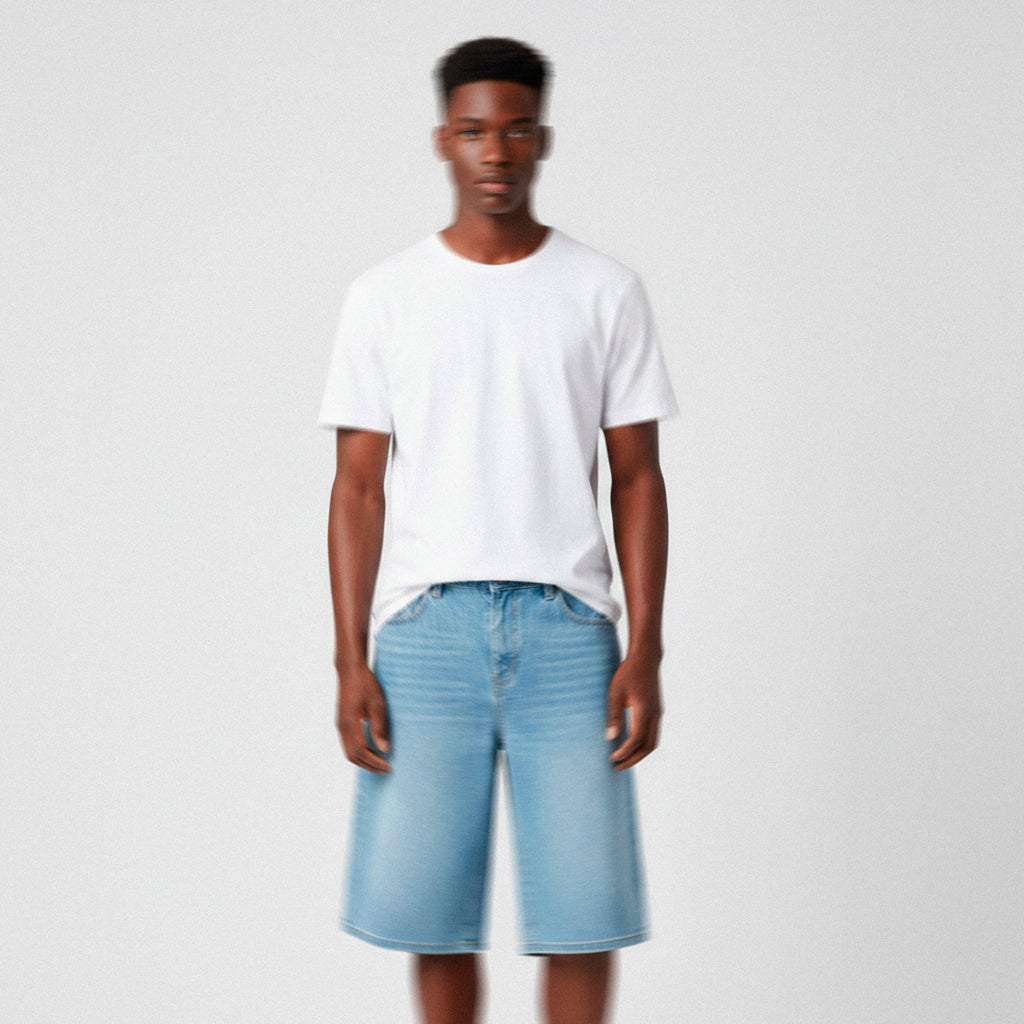 248® DENIM BLUE LONG SHORTS