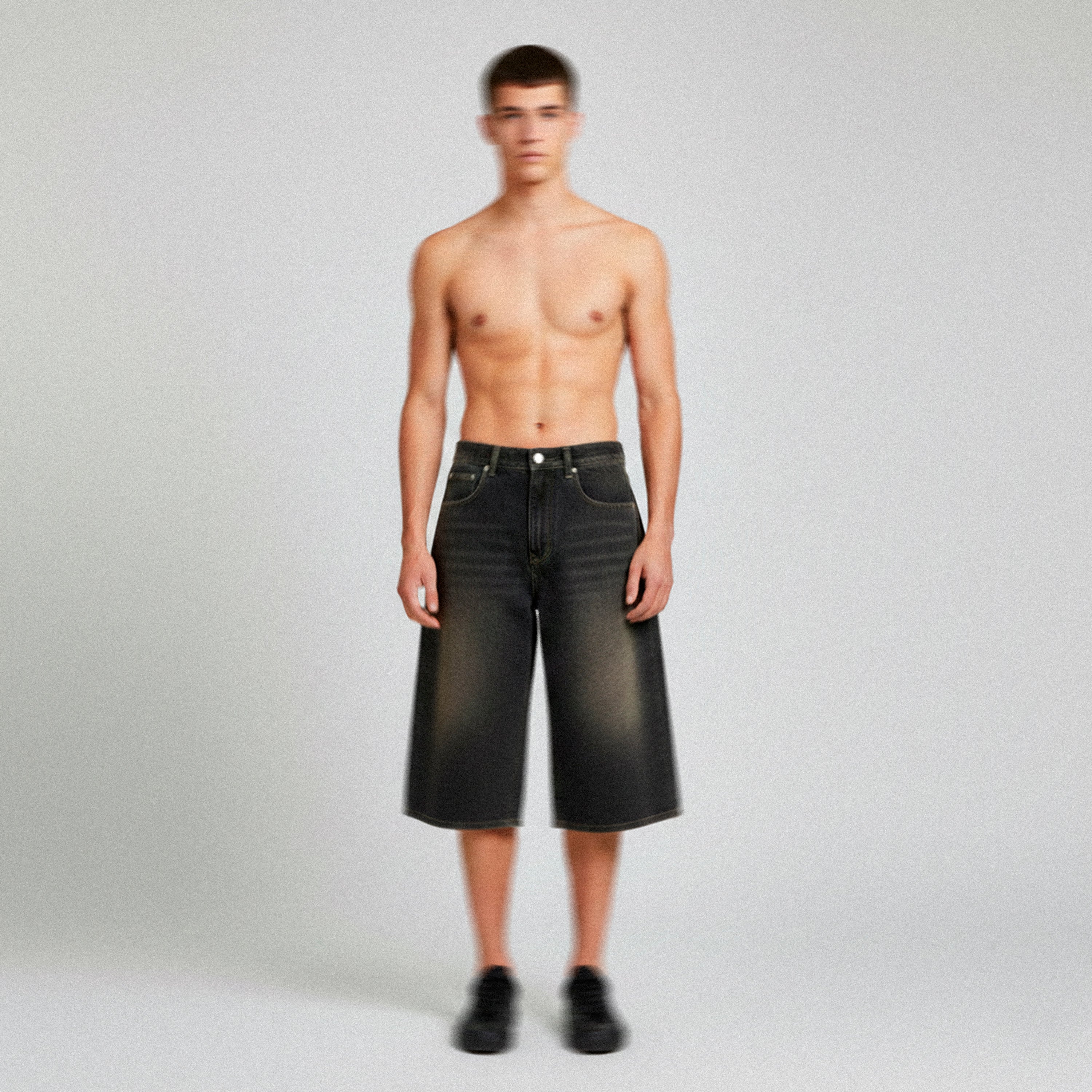 248® DENIM GREY LONG SHORTS