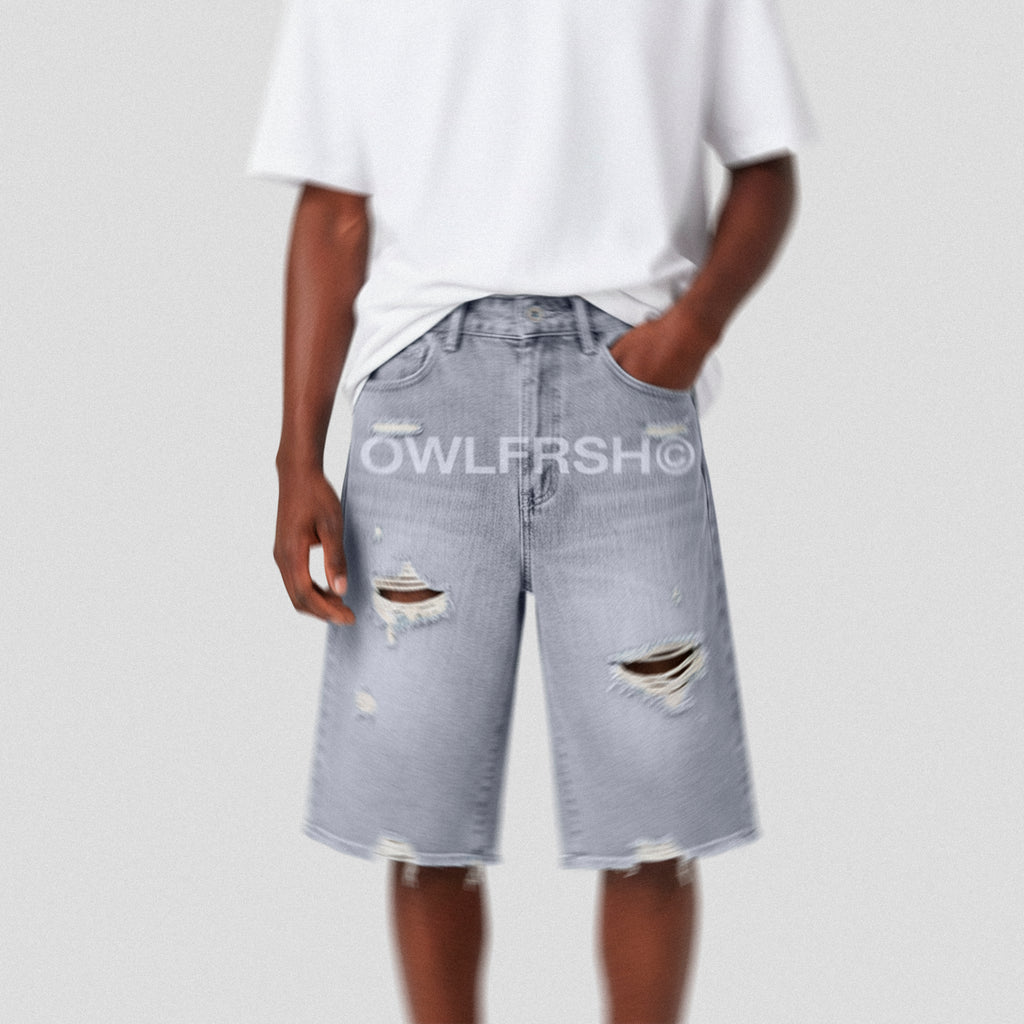 248® DENIM GREY LONG SHORTS