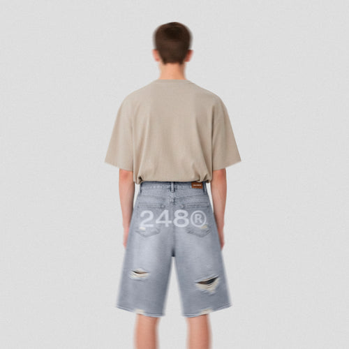 248® DENIM GREY LONG SHORTS