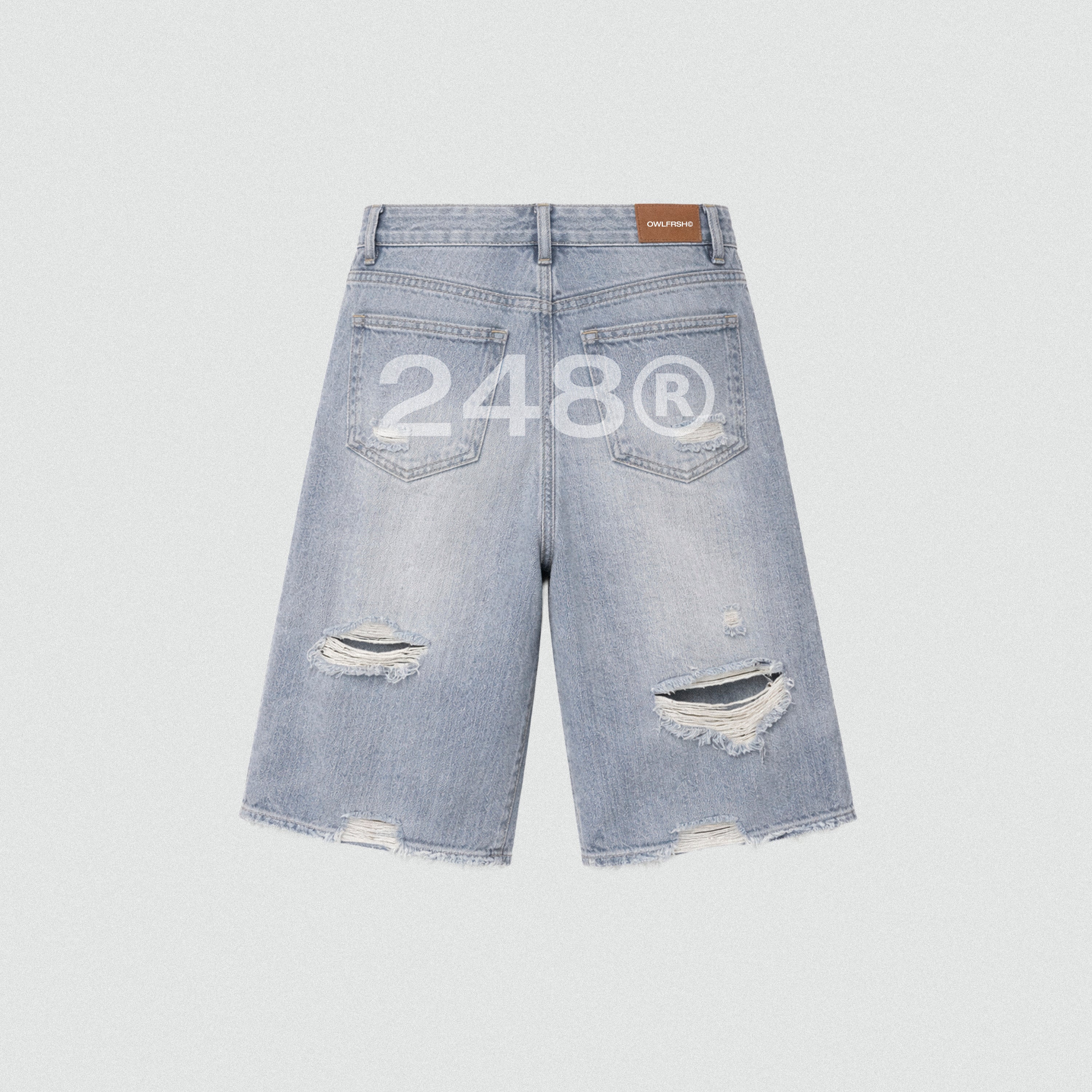 248® DENIM GREY LONG SHORTS