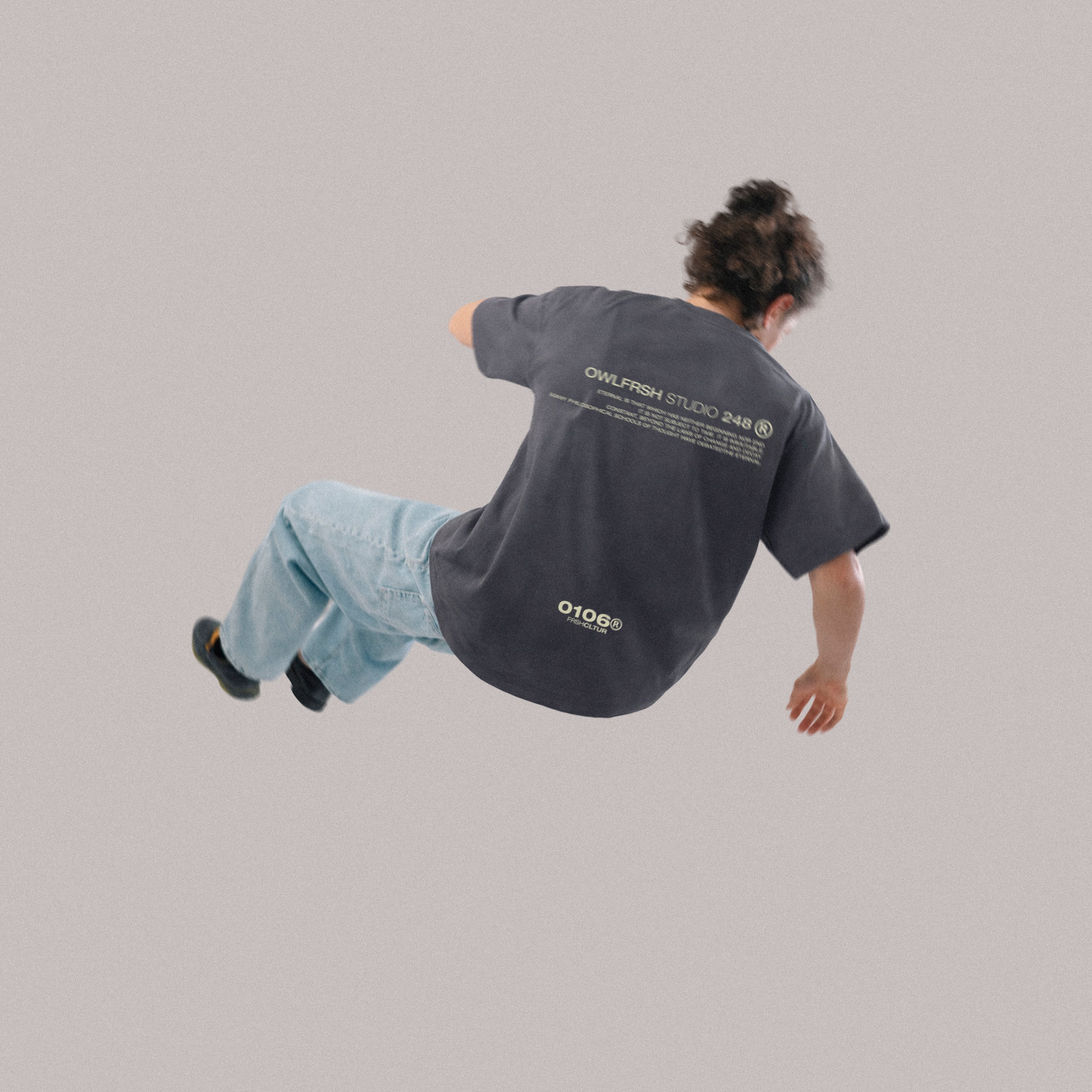 WorldWide 0106 Boxy Fit Tshirt Gray